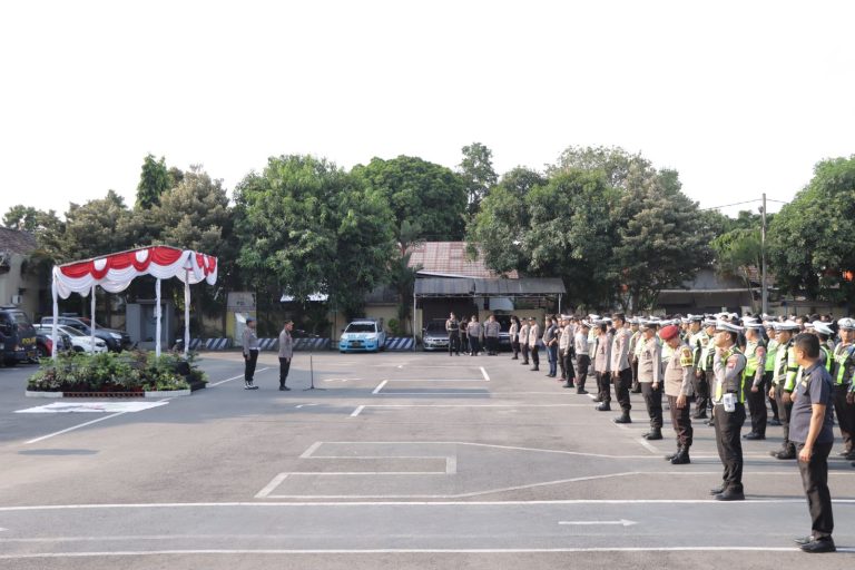 Polres Kediri Gelar Apel Persiapan Penyekatan Pengesahan Warga Baru PSHT