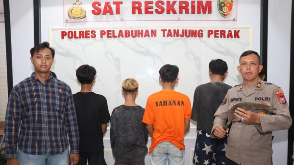 Polres Pelabuhan Tanjung Perak Mengamankan Anggota Ganster TES